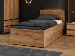 Postel DM1 90x200 s roštem a úložným prostorem, dub craft