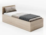 Postel DM1 90x200 s roštem a úložným prostorem, dub sonoma