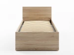 Postel DM1 90x200 s roštem a úložným prostorem, dub sonoma