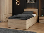 Postel DM1 90x200 s roštem a úložným prostorem, dub sonoma
