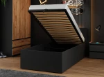 Postel DM1 90x200 s roštem a úložným prostorem, černá