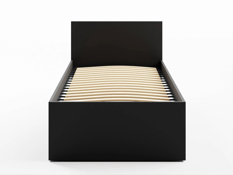 Postel DM1 90x200 s roštem a úložným prostorem, černá