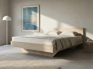 Levitační postel 180x200 z nábytkové desky, dub sonoma DM2