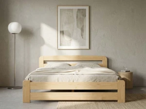 Postel z masivu 140x200 Saša borovice s roštem