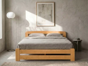 Postel z masivu 140x200 Saša olše s roštem