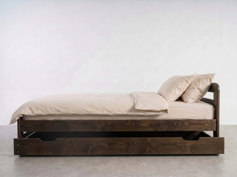 Šuplík pod postel 198 cm ořech