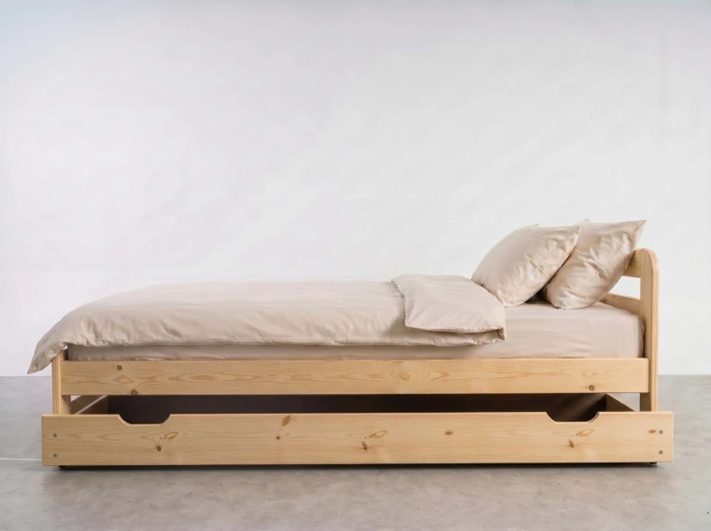 Šuplík pod postel 198 cm borovice