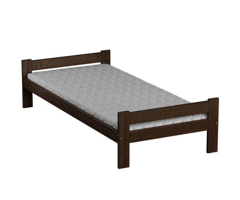 Postel z masivu VitBed 90x200 Fumi ořech s roštem + Matrace Kassandra 90x200