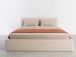 Čalouněná postel s úložným prostorem 180×200 cm Tilo Velvet – béžová