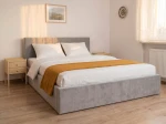 Čalouněná postel s úložným prostorem 160×200 cm Tilo Velvet – šedá