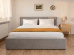 Čalouněná postel s úložným prostorem 160×200 cm Tilo Velvet – šedá