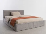Čalouněná postel s úložným prostorem 160×200 cm Tilo Velvet – šedá