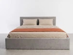 Čalouněná postel s úložným prostorem 160×200 cm Tilo Velvet – šedá