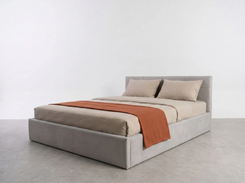Čalouněná postel s úložným prostorem 160×200 cm Tilo Velvet – šedá