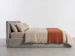 Čalouněná postel s úložným prostorem 160×200 cm Tilo Velvet – šedá