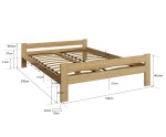 Postel z masivu VitBed 160x200 Fumi ořech s roštem + Matrace Kassandra 160x200