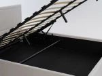 Čalouněná postel s úložným prostorem 140×200 cm Rema Velvet – šedá