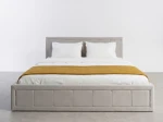 Čalouněná postel s úložným prostorem 180×200 cm Rema Velvet – šedá