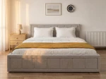 Čalouněná postel s úložným prostorem 120×200 cm Rema Velvet – šedá