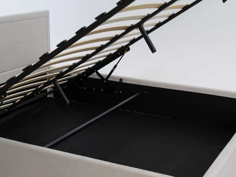 Čalouněná postel s úložným prostorem 120×200 cm Rema Velvet – šedá