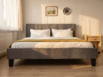 Čalouněná postel 140×200 cm Sumi Velvet – Grafitový