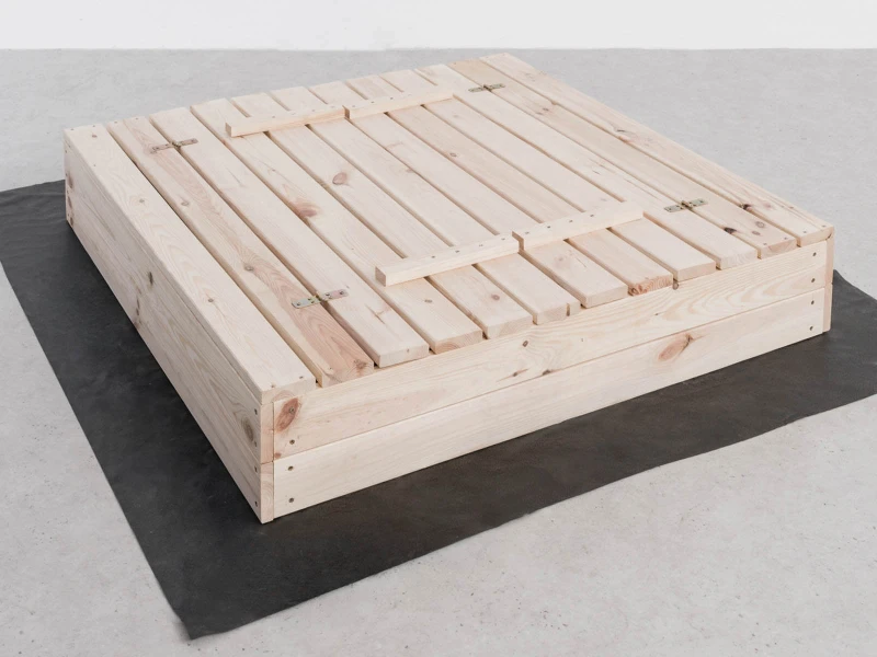 Dřevěné pískoviště s víkem 120×120 cm – nelakované