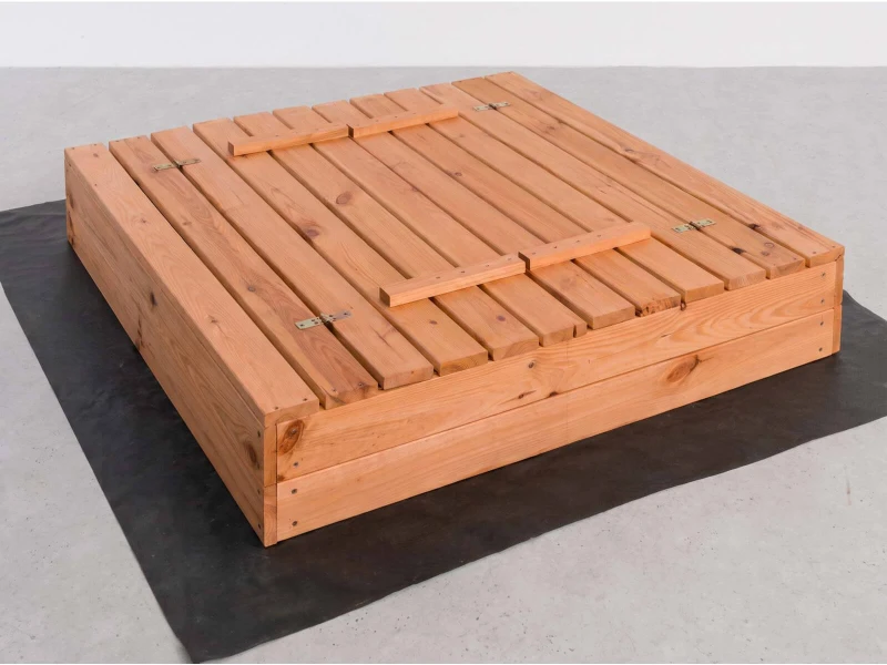 Dřevěné pískoviště s víkem 120×120 cm – impregnované