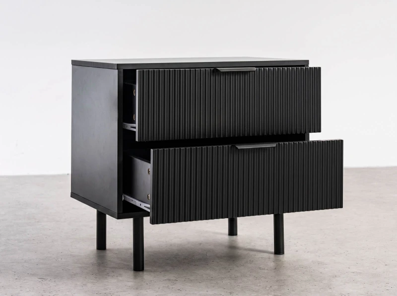 Noční stolek 2S 60x39 cm Riff černý