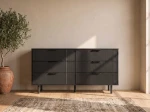 Komoda 6s 118x39 cm Riff černá