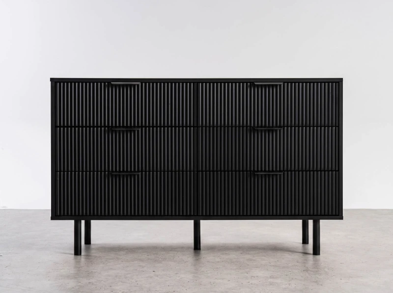 Komoda 6s 118x39 cm Riff černá
