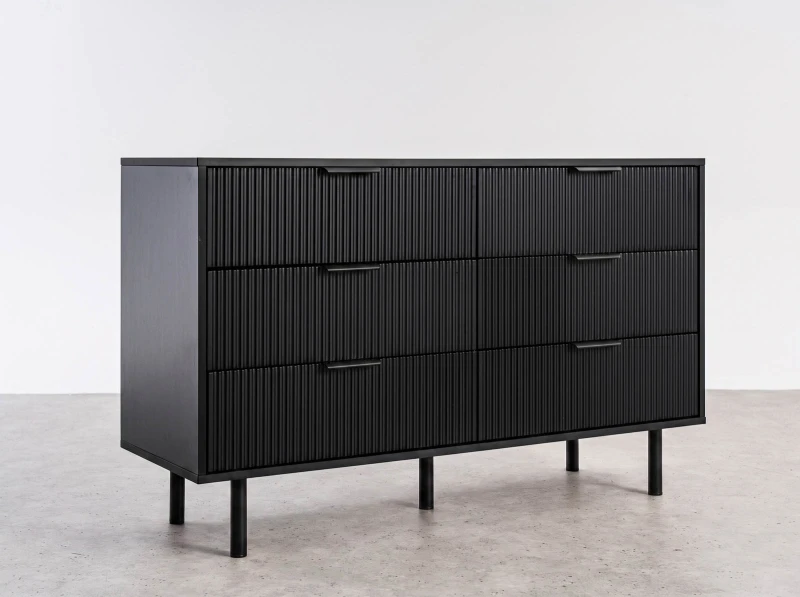 Komoda 6s 118x39 cm Riff černá