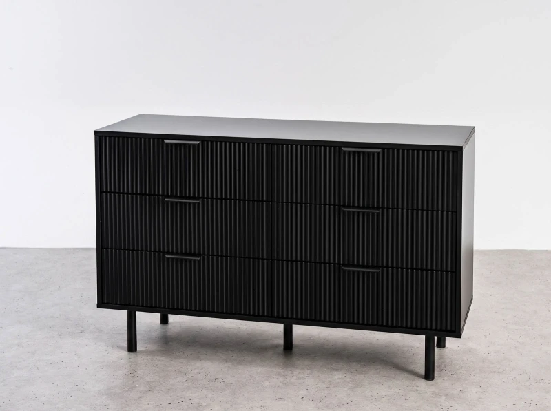 Komoda 6s 118x39 cm Riff černá