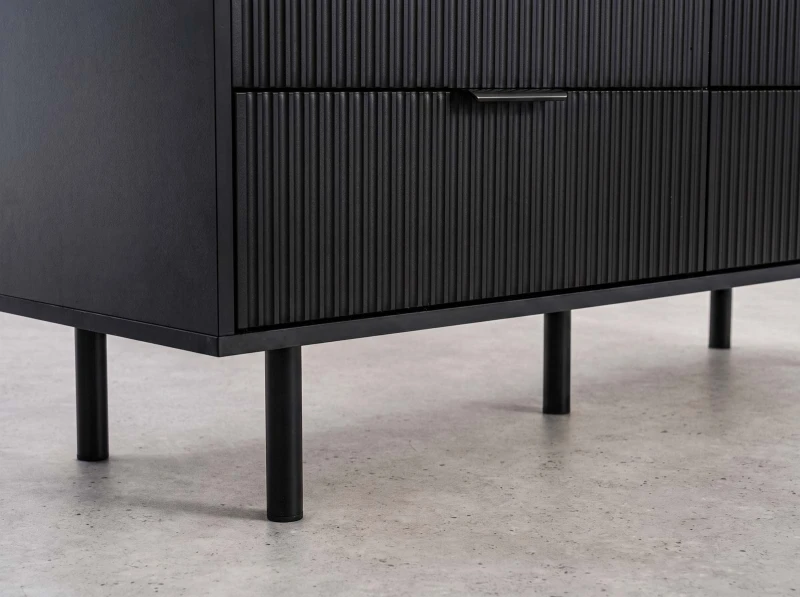 Komoda 6s 118x39 cm Riff černá