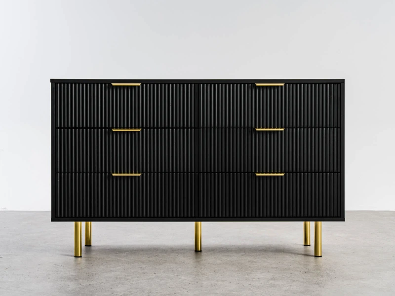 Komoda 6s 118x39 cm Riff černá