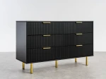 Komoda 6s 118x39 cm Riff černá