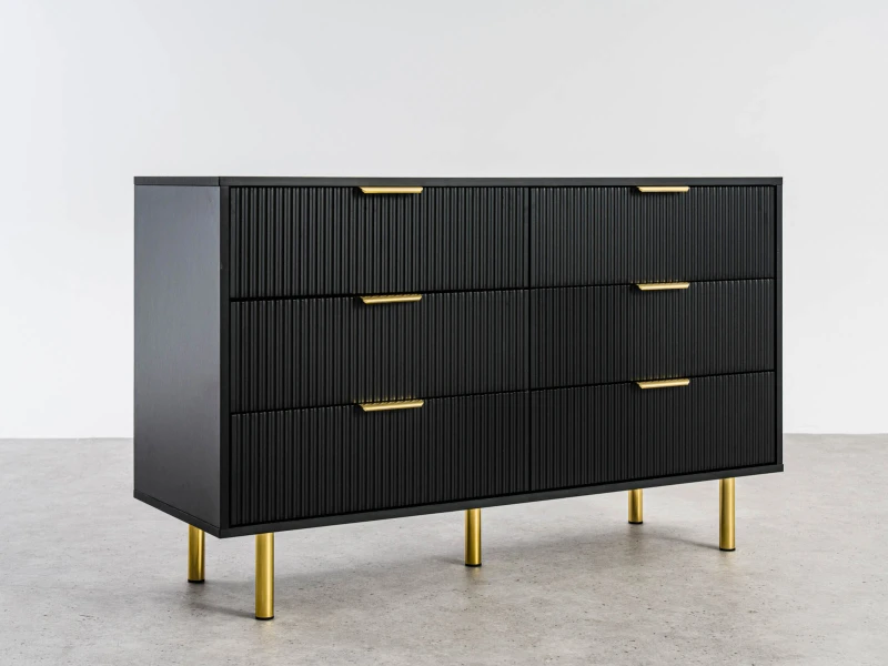 Komoda 6s 118x39 cm Riff černá