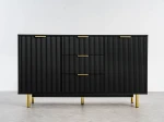 Komoda se zásuvkami a dvířky 3S2D 140 cm Riff černá