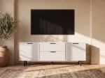 TV skříňka se zásuvkami a dvířky 140 cm Riff bílá