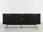 TV skříňka se zásuvkami a dvířky 140 cm Riff černá