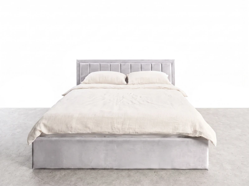 Čalouněná postel s úložným prostorem 120x200 TOP line 9 Bluvel 03 Šedý