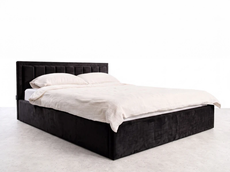 Čalouněná postel s úložným prostorem 120x200 TOP line 9 Bluvel 19 Černý