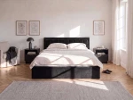 Čalouněná postel s úložným prostorem 120x200 TOP line 9 Bluvel 19 Černý