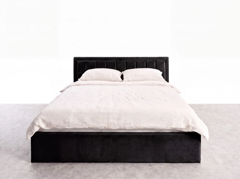 Čalouněná postel s úložným prostorem 120x200 TOP line 9 Bluvel 19 Černý