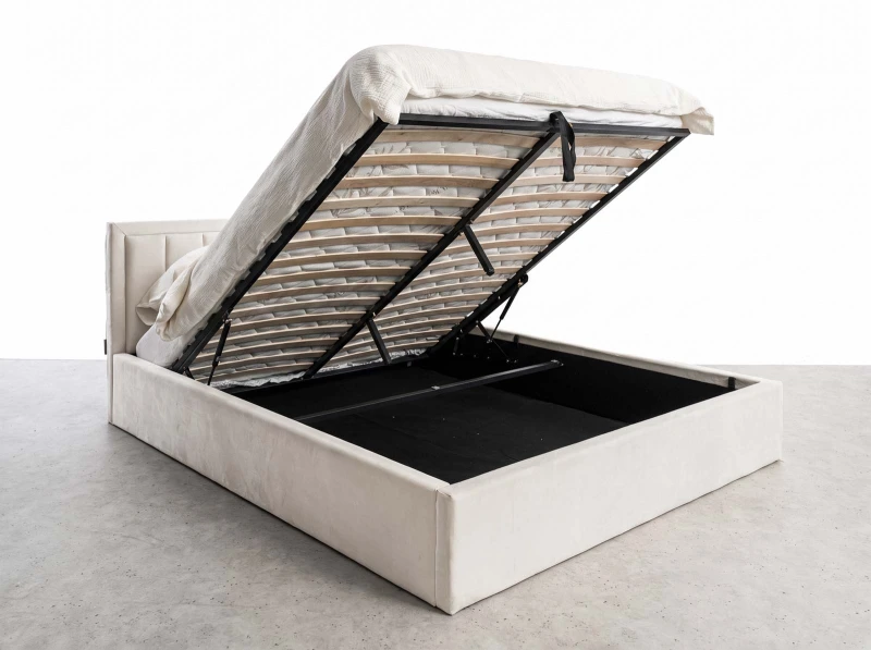 Čalouněná postel s úložným prostorem 120x200 TOP line 9 Bluvel 22 Béžový