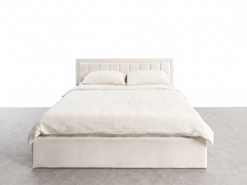 Čalouněná postel s úložným prostorem 120x200 TOP line 9 Bluvel 22 Béžový