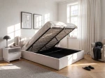 Čalouněná postel s úložným prostorem 120x200 TOP line 9 Bluvel 22 Béžový