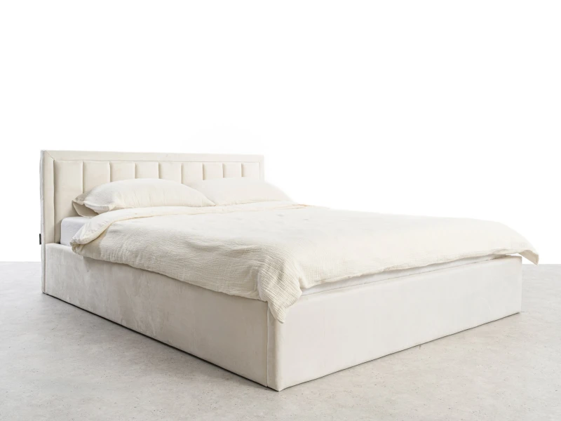 Čalouněná postel s úložným prostorem 120x200 TOP line 9 Bluvel 22 Béžový
