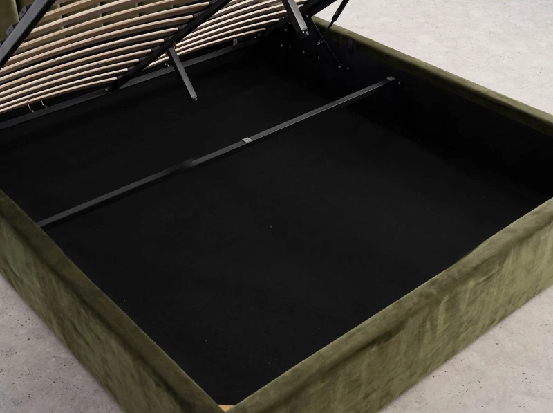 Čalouněná postel s úložným prostorem 120x200 TOP line 9 Bluvel 77 Olivový