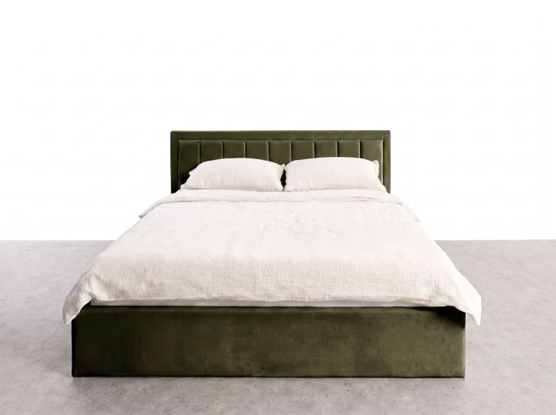 Čalouněná postel s úložným prostorem 120x200 TOP line 9 Bluvel 77 Olivový
