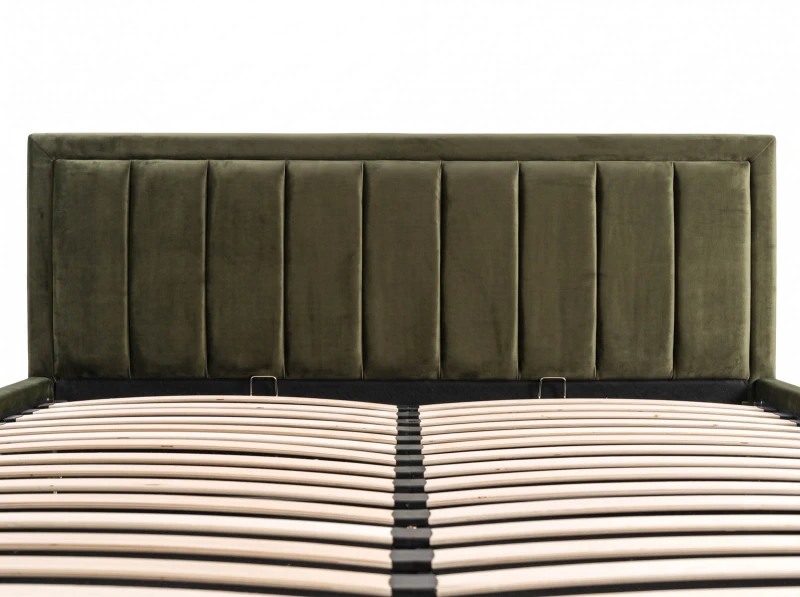 Čalouněná postel s úložným prostorem 120x200 TOP line 9 Bluvel 77 Olivový